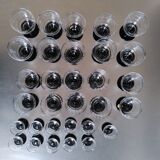 Service of 31 art deco glasses