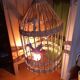 Vintage rattan pendant light from the 1950s and 60s