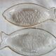 Pair of vintage glass ravier