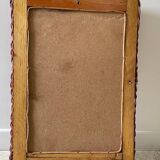 Vintage rattan wall mirror