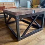 Coffee table - Oak and steel