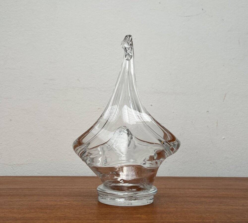 Vintage Glass Swan-Shaped Vase