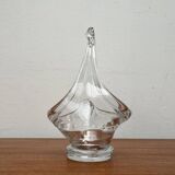 Vintage Glass Swan-Shaped Vase
