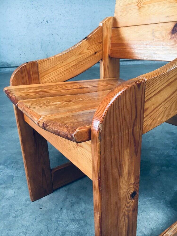 Set of Scandinavian Pine Side Chairs, Sweden, 1960s