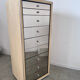 Old mirrored chest of drawers 9 drawers design ruf international vintage 70s