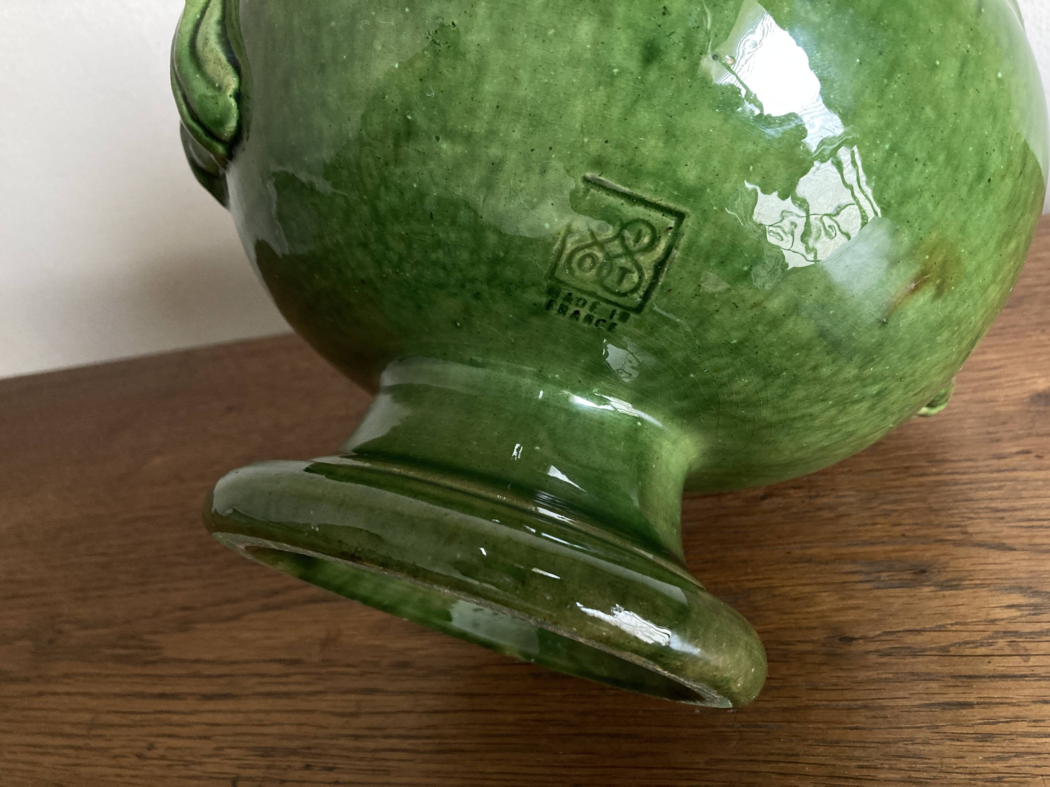 Neo-classical glazed earthenware cup from Biot 1960