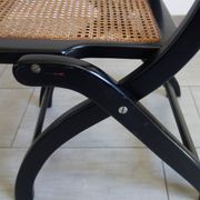 Chaise pliante cannée vintage