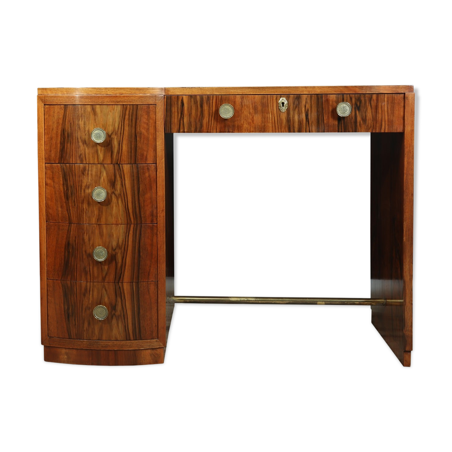 Art deco walnut desk