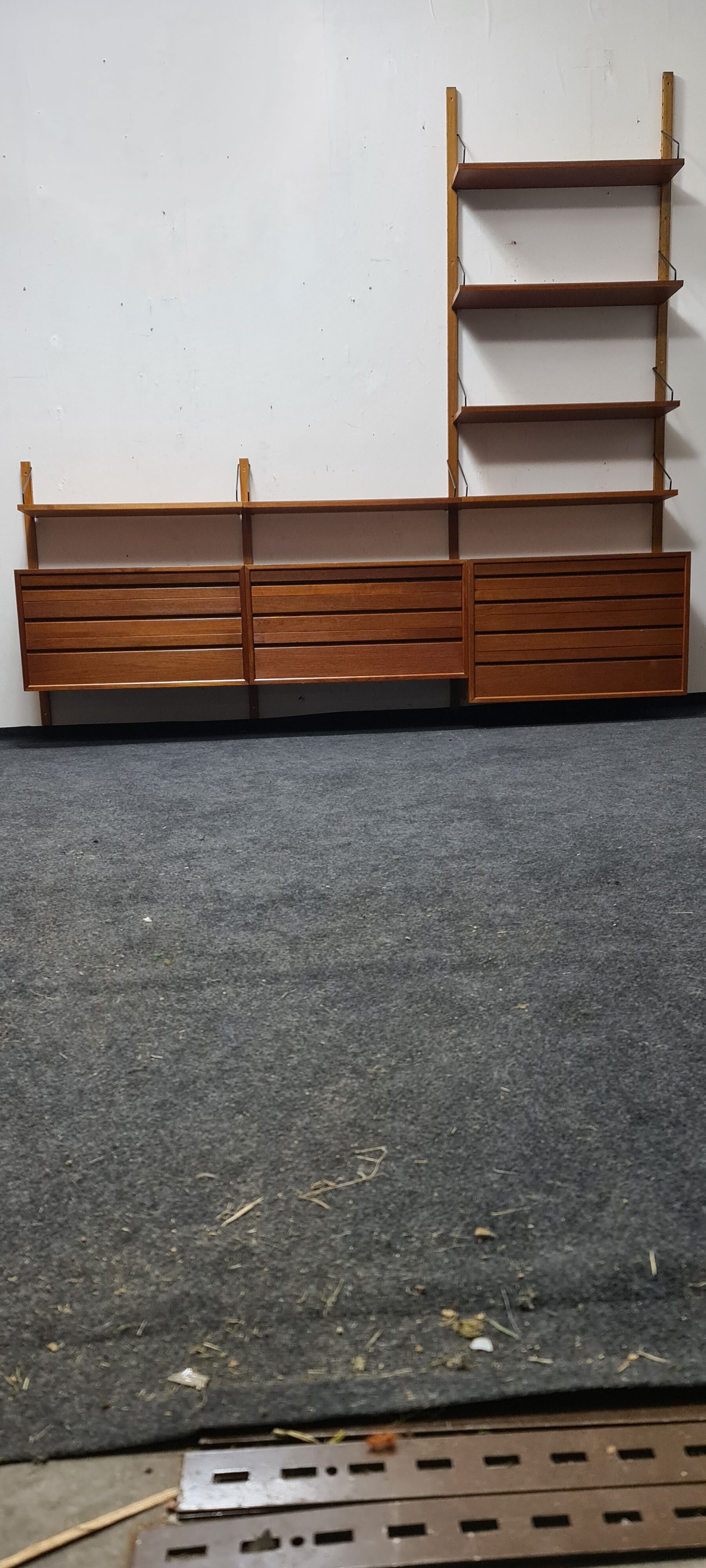 Teak wall unit by Poul Cadovious