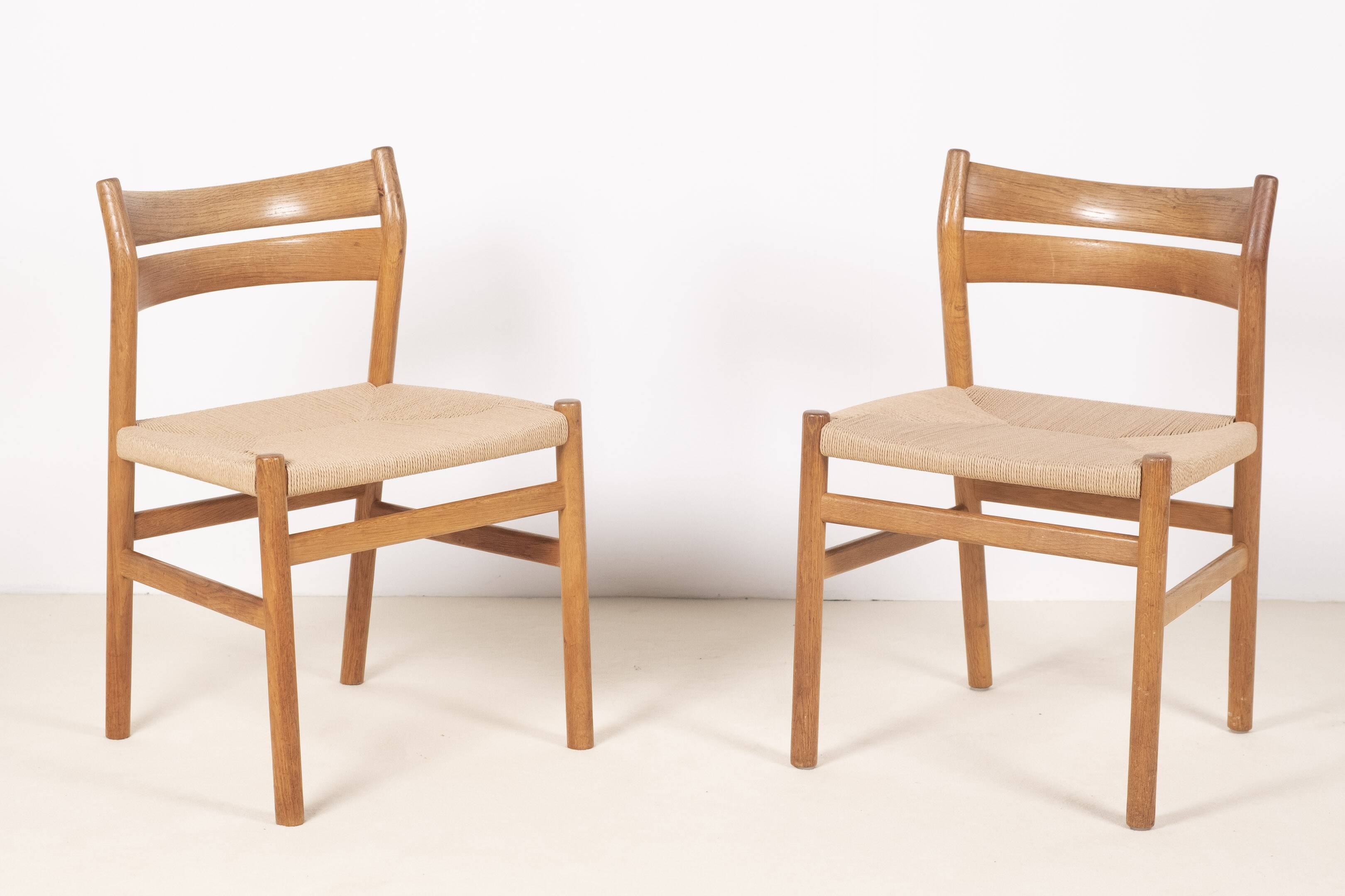 4x Chaise de salle à manger en chêne Børge Mogensen BM1, années 1950, Danemark