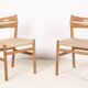 4x Chaise de salle à manger en chêne Børge Mogensen BM1, années 1950, Danemark