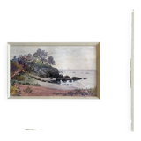 Watercolor painting g. girardot (1856-1914) marine "cassis" 1904