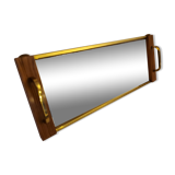 Mirror top 50's wood and brass