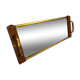 Mirror top 50's wood and brass