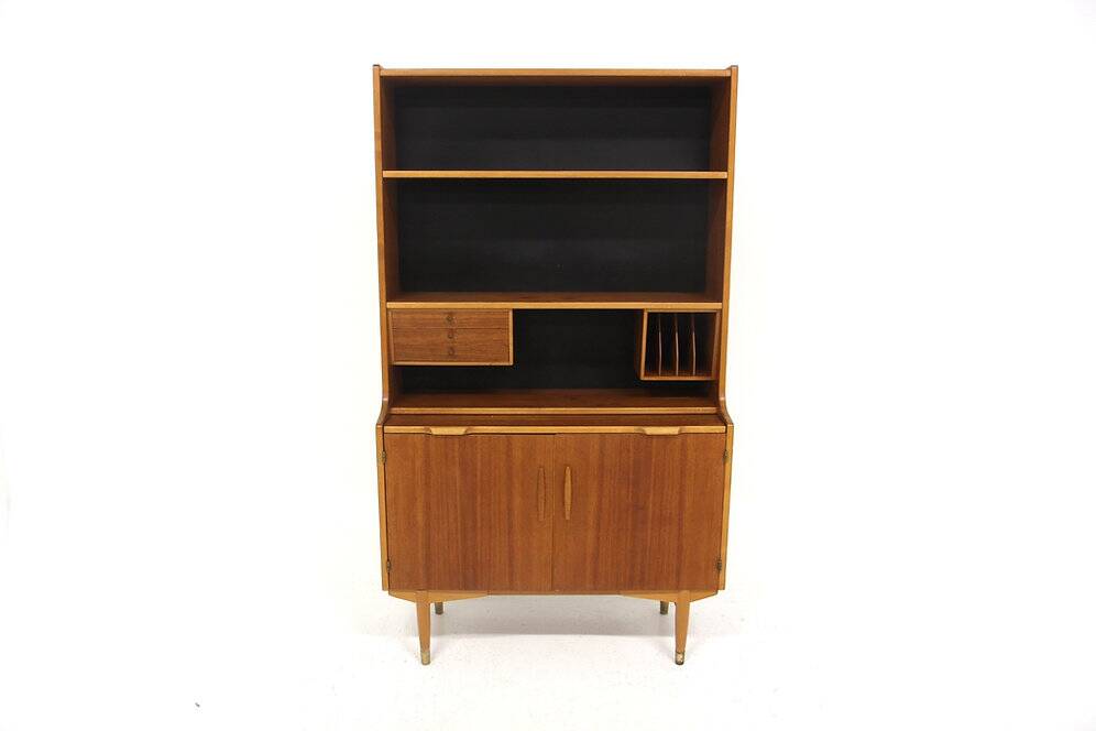 Secrétaire scandinave en teck, Hugo Troeds, Bjärnum, Suède, 1950