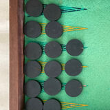 Large case of board games nineteenth era Backgammon + Checkers