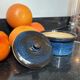 Pearson Chesterfield England blue vintage earthenware pot half pint
