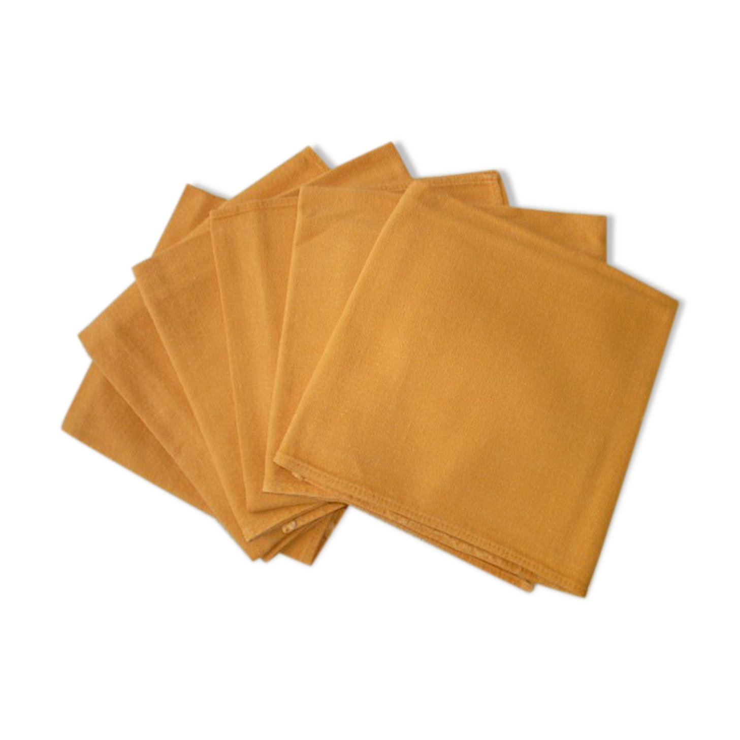 Set of 6 napkins in cotton paprika color