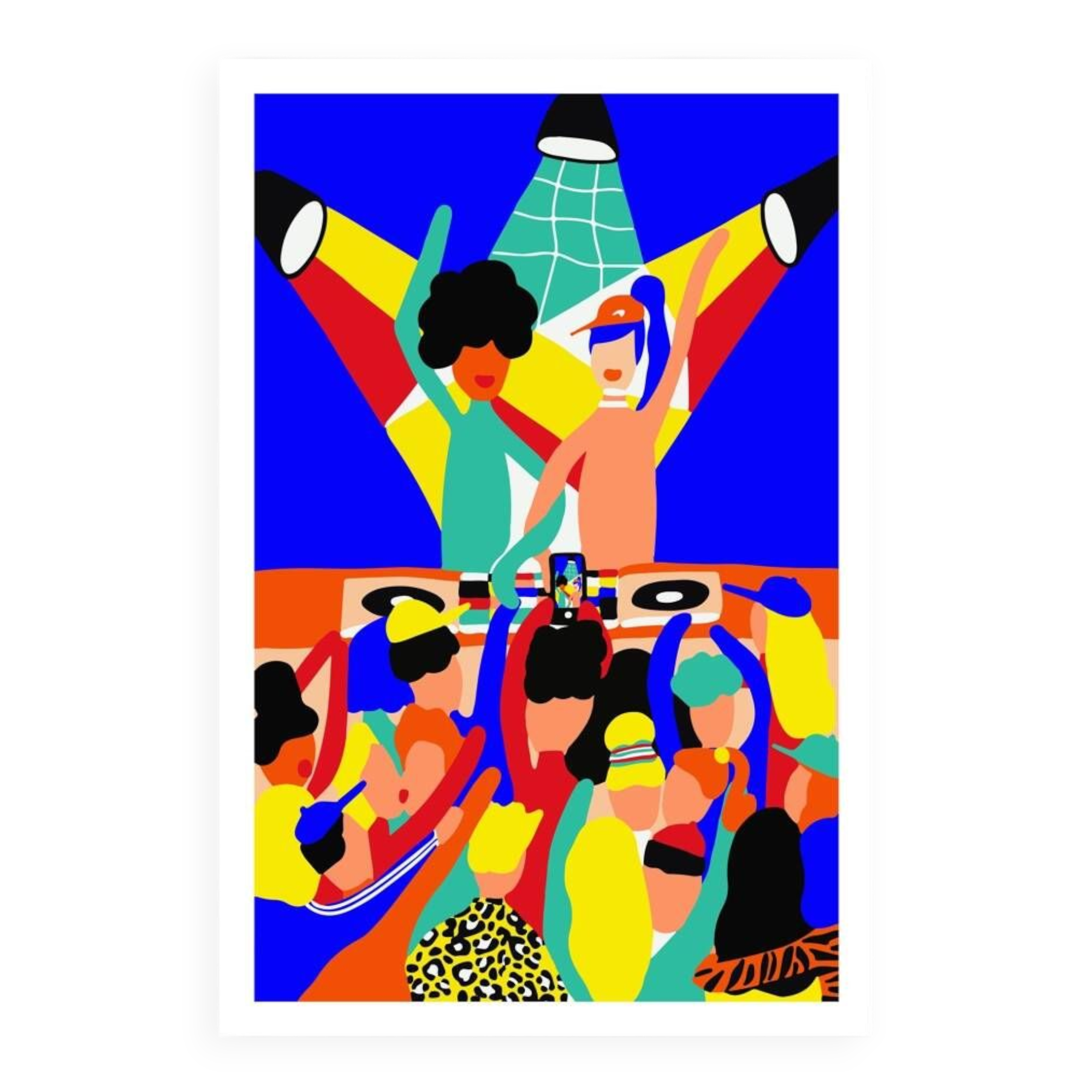 Art poster, signed and numbered by the artist, Couleurs et Fête