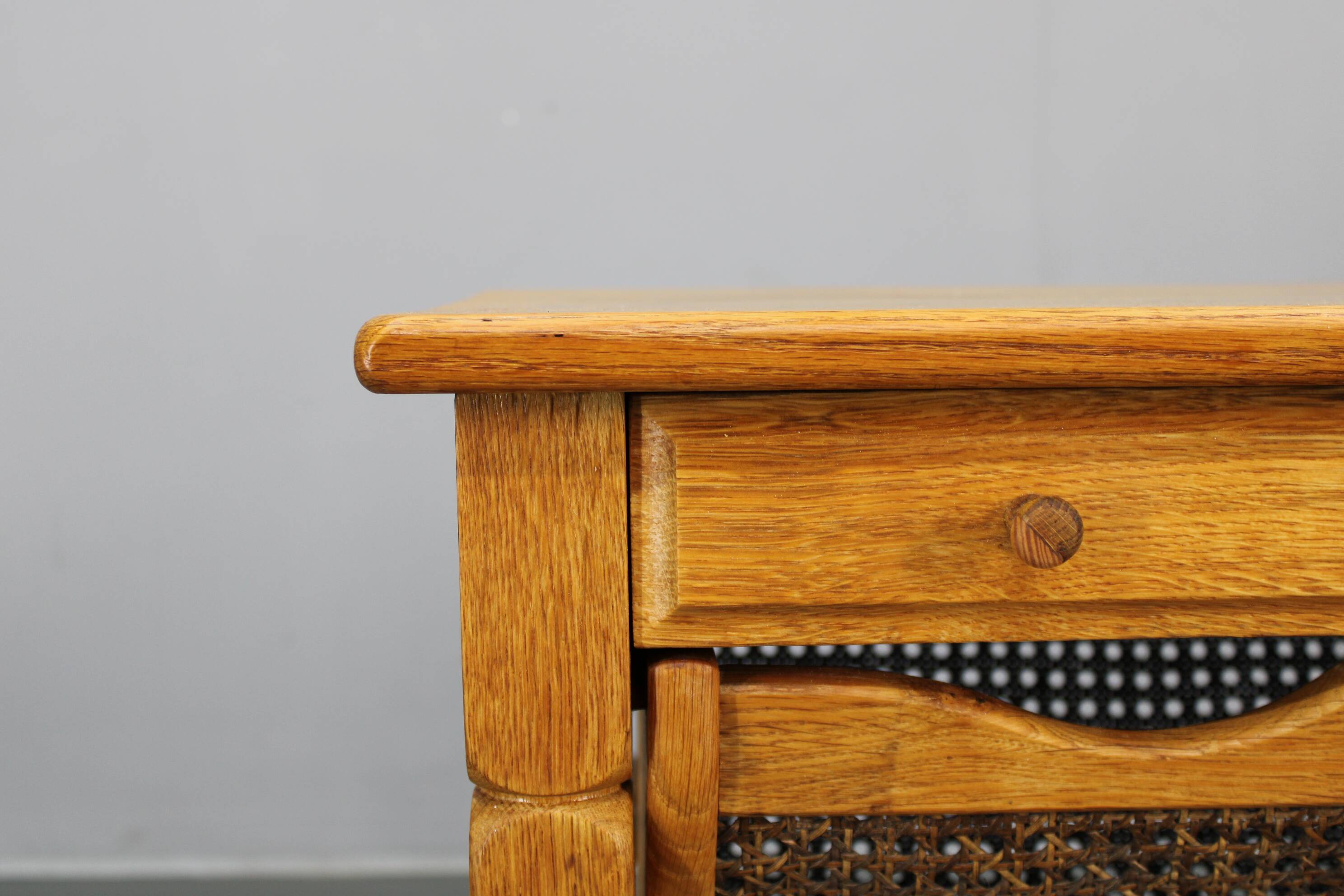 Danish mid-century oak sewing cabinet by Henning Kjaernulf