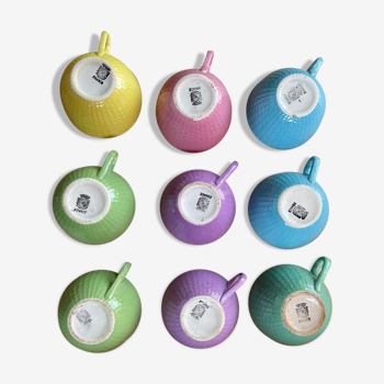 9 tasses année 50 Digoin
