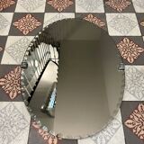 Vintage beveled smoked mirror