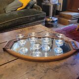 Set of 9 vintage champagne glasses in fine glass