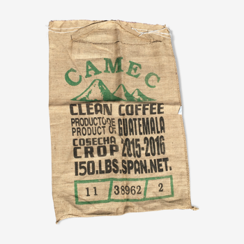 Coffee bag jute "product of Guatemala.