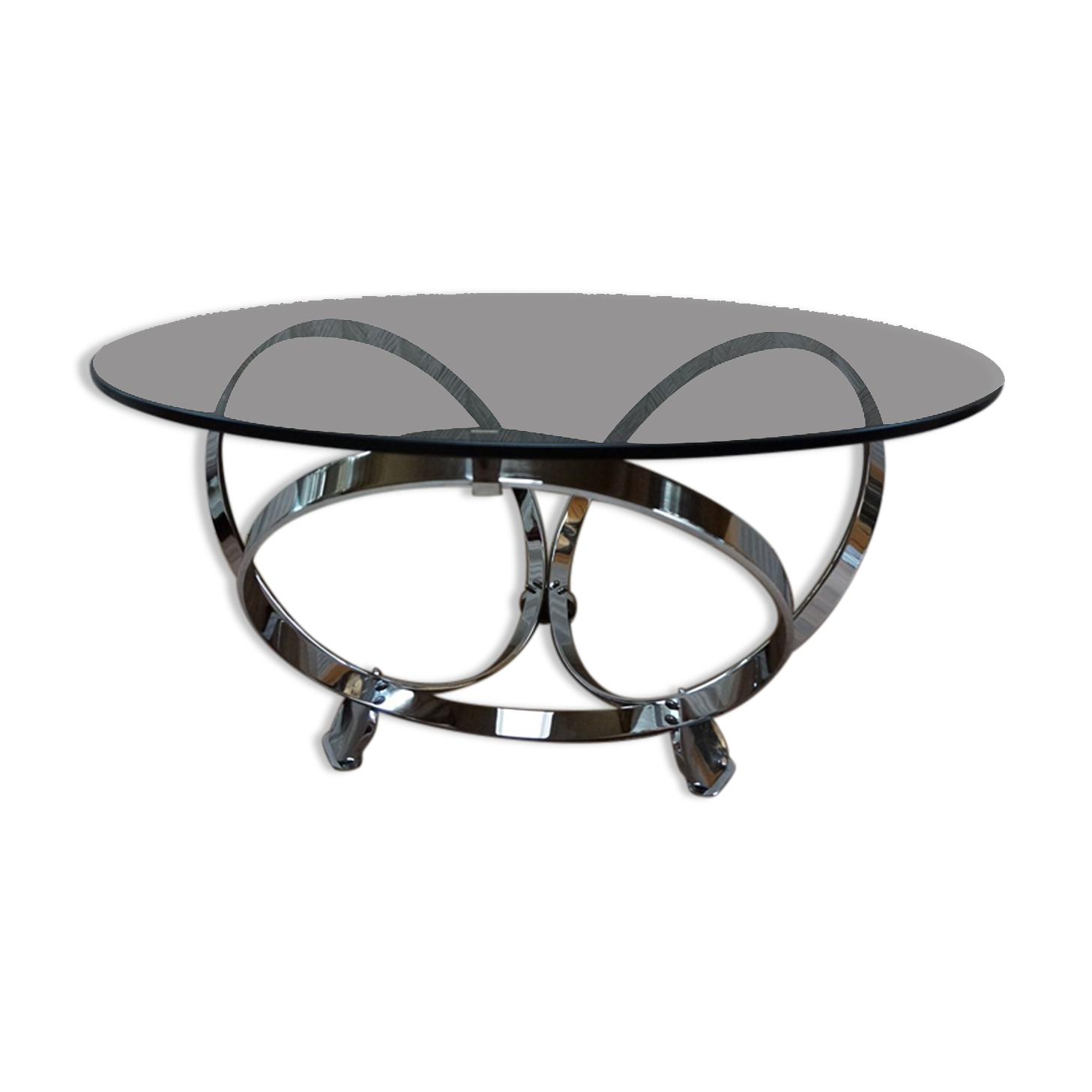Mid-Century Space Age Round Coffee Table by Knut Hesterberg, 1960s