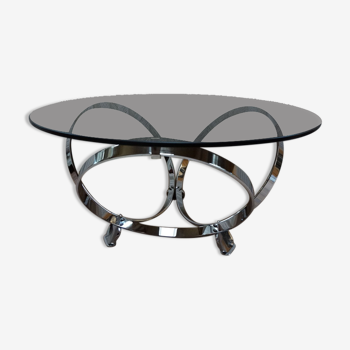 Mid-Century Space Age Round Coffee Table by Knut Hesterberg, 1960s