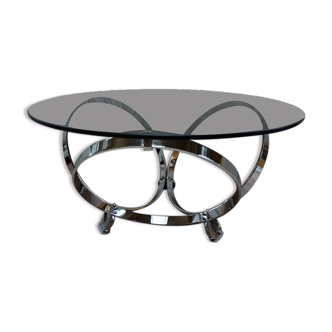 Mid-Century Space Age Round Coffee Table by Knut Hesterberg, 1960s