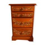 Solid pine ragpicker decorated by hand