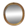 Miroir ovale biseauté bois doré style Louis XVI XIXe siècle