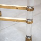 Hexagonal glass table by Sandro Petti, for Angolometallarte, 1970