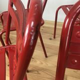 Set of 4 chairs bistro Tolix T2 industrial steel