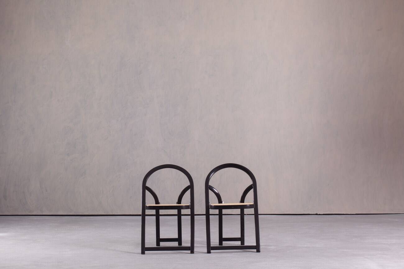 Mid-century Arca folding chairs by Gigi Sabadin for Crassevig, Italy, 1970s (set of 2)