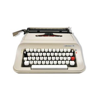 Machine à écrire underwood 319 beige vintage