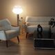 Floor lamp with ashtray, Space Age design, 1960s, production: Italy