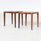 Severin Hansen pair of side tables in rosewood Haslev Denmark 1960