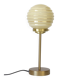 Lampe de bureau Art Déco / Lampe de table en verre beige soufflé à la main revisitée