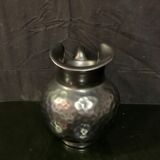 Vallauris pitcher in black enamelled ceramic