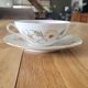 2 large antique cups and their saucers