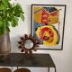 Miroir soleil bois sculpté vintage