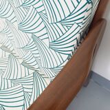 Banquette canapé 3 places scandinave Arne Wahl Iversen pour Komfort en teck