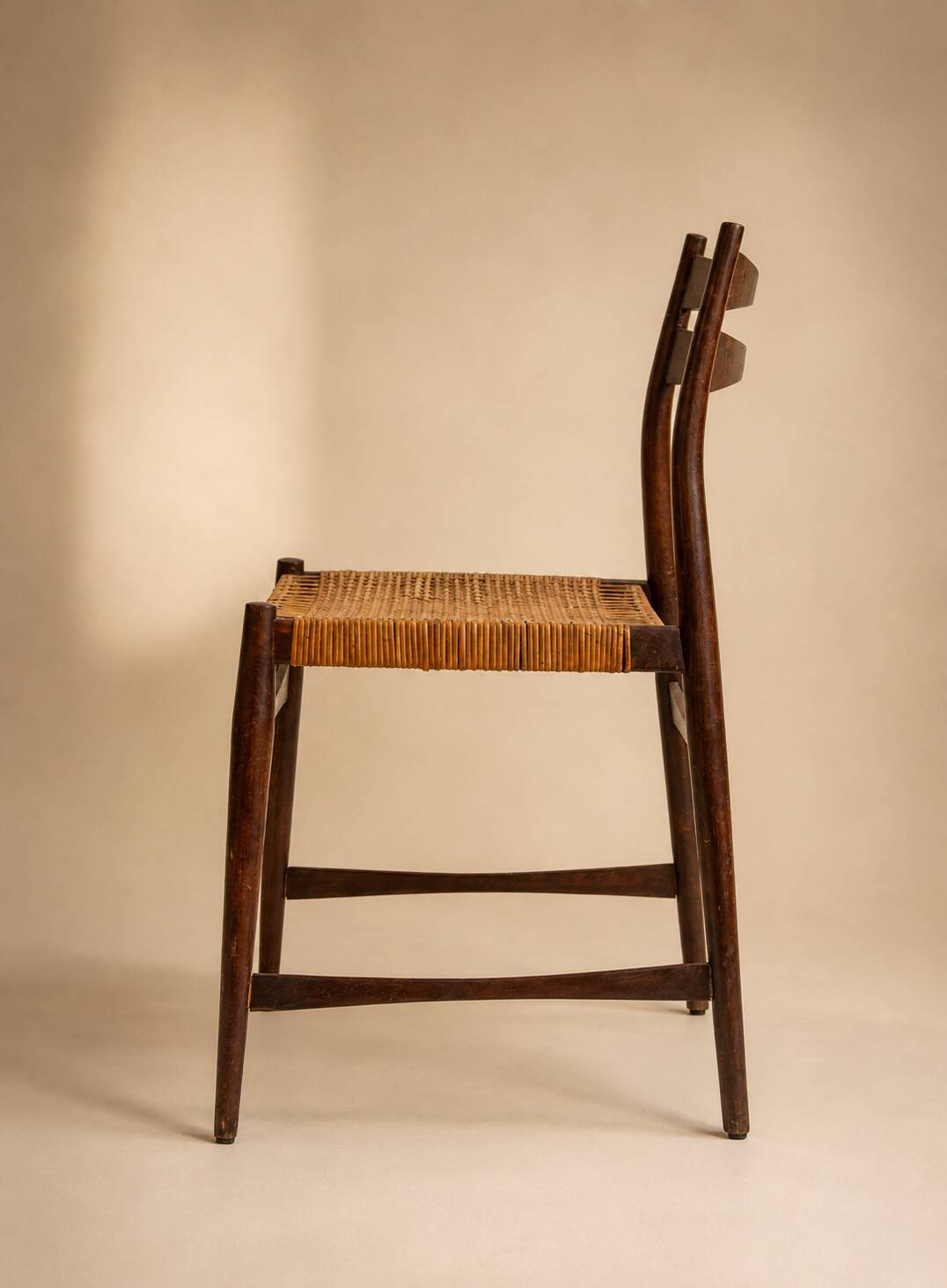 Set of 4 caned Scandinavian chairs — Denmark, 1980s