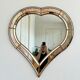 Large vintage Spanish Venetian-style wall mirror, brass, 1980s Hollywood Regency