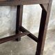 Antique Indonesian teak workbench with two drawers and stretcher H89.