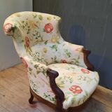 Pair of Louis XVI style toad armchair