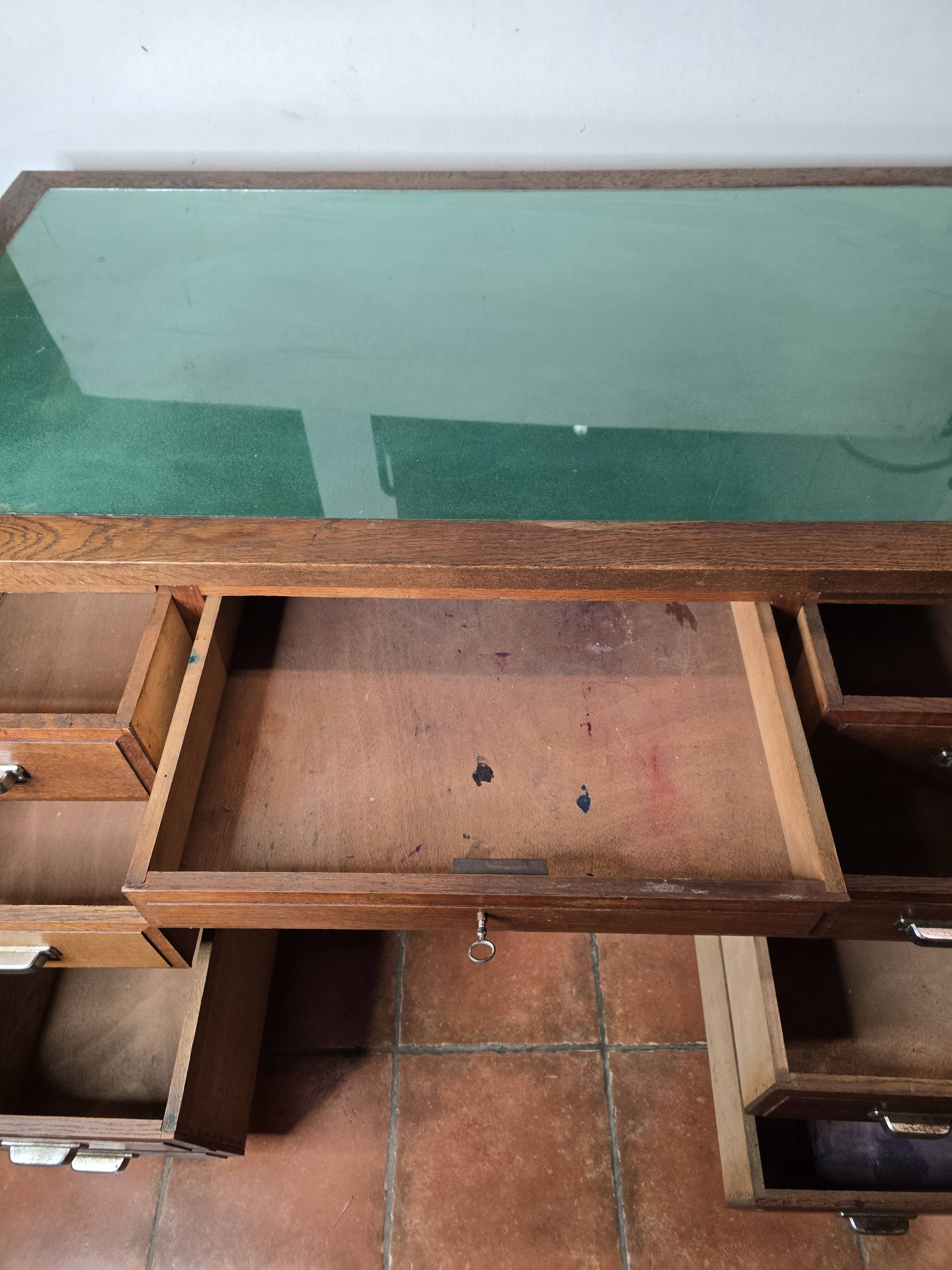 Solid oak minister's desk