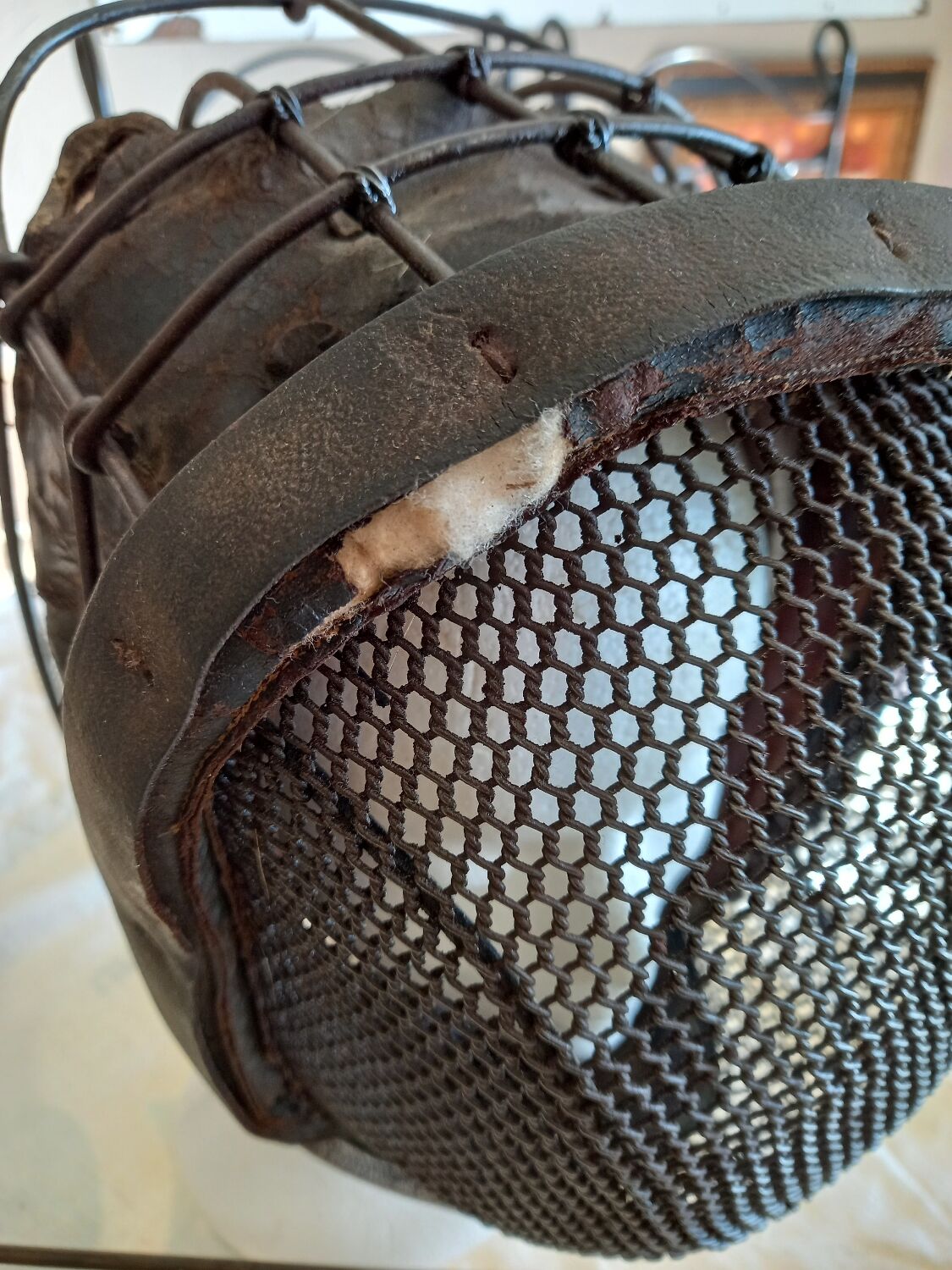 Fencing mask and ferret